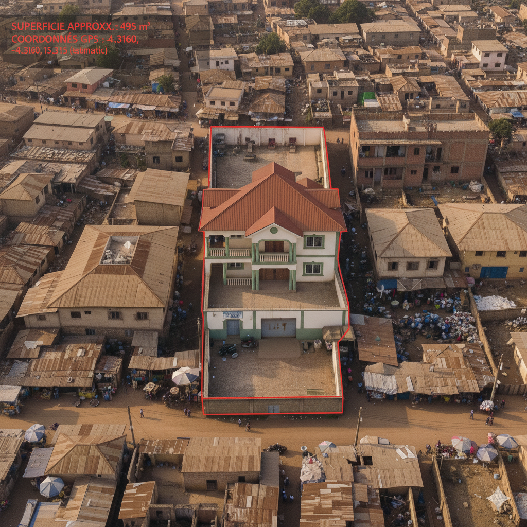 Photo aérienne du terrain